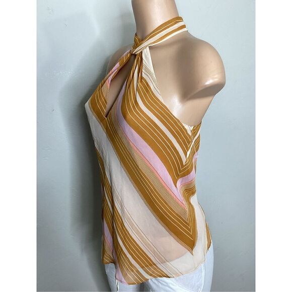 New. JOIE silk stripe halter top. Small. Retails $228 - Picture 6 of 9